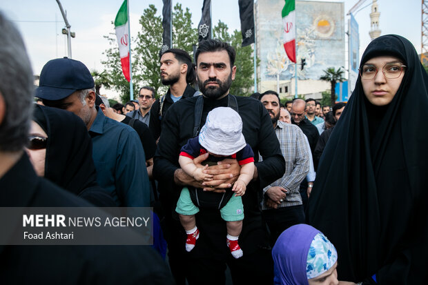 اجتماع مردم تهران در سوگ «سید شهیدان خدمت»