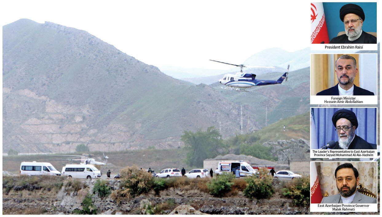 A helicopter carrying Iranian President Ebrahim Raisi made a “hard landing” on Sunday during a visit to the country’s northwest