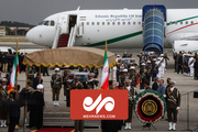 ورود پیکرهای رییس جمهور و همراهان به فرودگاه مهرآباد