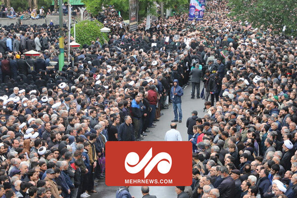 تصاویری از مراسم تشییع پیکر شهدای خدمت در تبریز