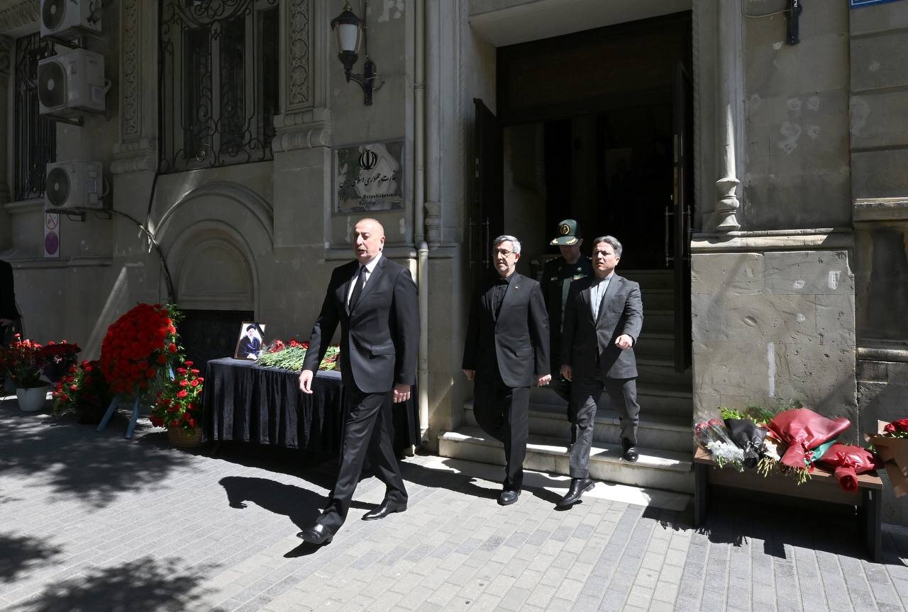 Azeri president visits Iran embassy to condole Raeisi passing