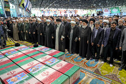 Leader prayer over Raeisi, Amir-Abdollahian bodies