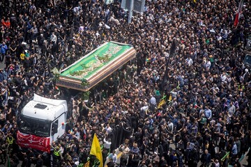 Raisi funeral procession in Tehran