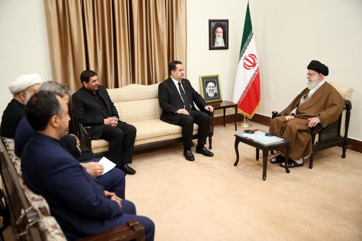 عراقی وزیر اعظم کی رہبر انقلاب سے ملاقات، صدر رئیسی کی شہادت پر تعزیت+ ویڈیو