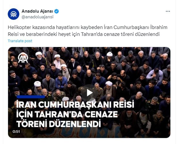 پخش زنده تشییع تاریخی رئیس جمهور شهید از رسانههای بینالمللی