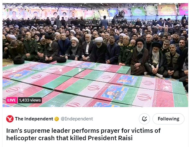 پخش مستقیم مراسم تشییع پیکر شهدای ایرانی در رسانه‌های انگلیسی