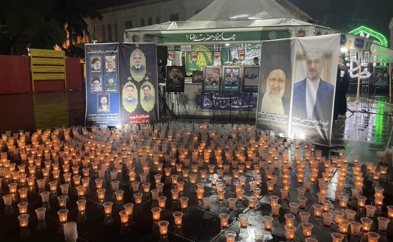 خیابان ها و معابر شهر رشت در سوگ شهید جمهور