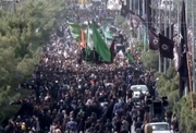 بیرجند، شہید صدر رئیسی کی تشییع جنازہ میں عوام کی تاریخی شرکت کا فضائی منظر