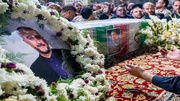بالفيديو... جثمان الشهيد أمير عبداللهيان يوارى الثرى في حرم السيد عبدالعظيم الحسني جنوب طهران