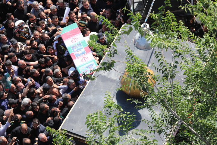 VIDEO: Body of head of Pres. Raeisi's security team buried
