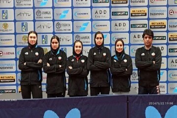 Iran female table tennis team become champion in Central Asia