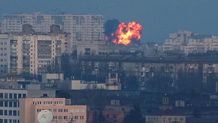 انفجار مهیب در انبار موشک و تسلیحات نیروهای اوکراینی
