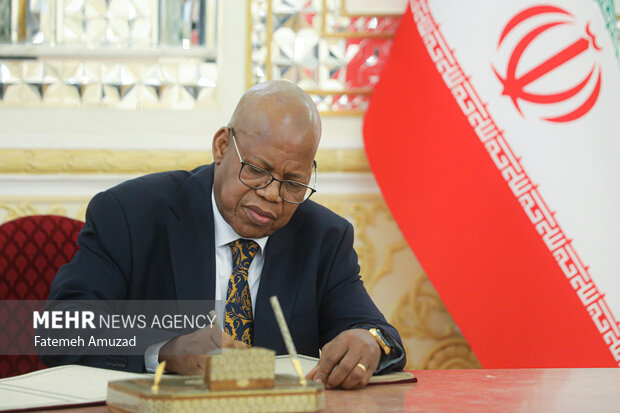 Ceremony of signing book of condolence for martyr Raeisi, FM