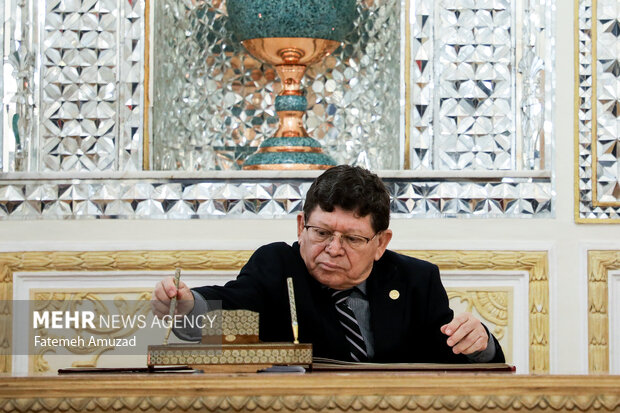 Ceremony of signing book of condolence for martyr Raeisi, FM