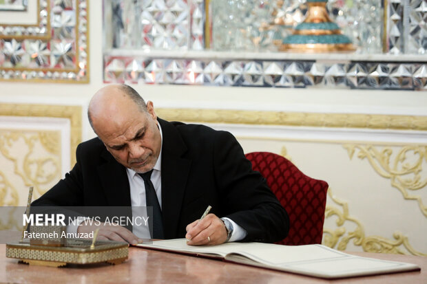 Ceremony of signing book of condolence for martyr Raeisi, FM