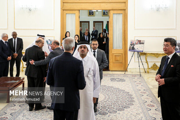 Ceremony of signing book of condolence for martyr Raeisi, FM