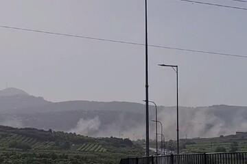حمله موشکی سنگین از سمت لبنان به منطقه اشغالی«میرون»+ فیلم