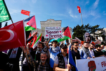 تظاهرات سراسری مردم ترکیه علیه رژیم صهیونیستی/ «انتفاضه جهانی، آمریکا را می‌سوزاند»+ عکس