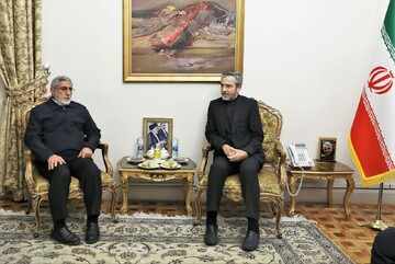 جنرل قاآنی کی قائم مقام وزیرخارجہ باقری کنی سے ملاقات، شہید عبداللہیان کو خراج تحسین