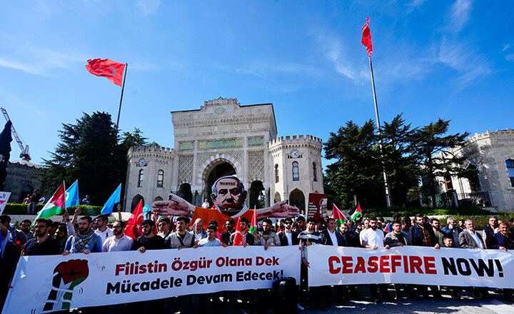 تظاهرات سراسری مردم ترکیه علیه رژیم صهیونیستی+ عکس