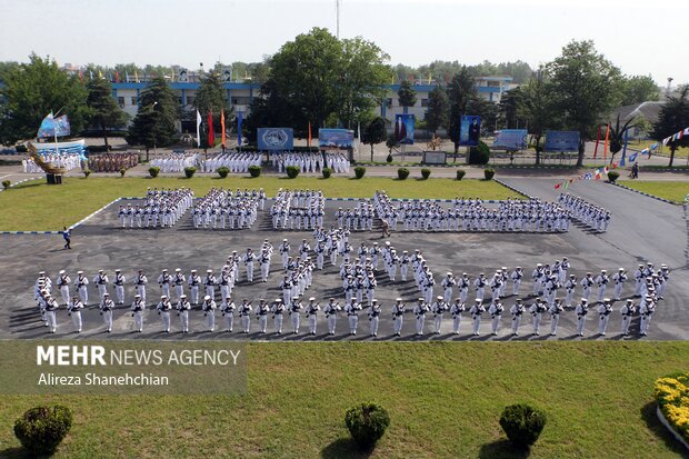 Graduation ceremony of a group of naval forces in Rasht
