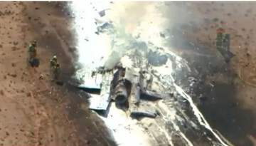 جنگنده اف-۳۵ آمریکا در نیومکزیکو سقوط کرد+ فیلم