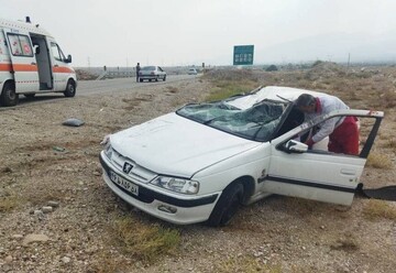 واژگونی خودروی سورای در جاده آشخانه به بجنورد ۲ مصدوم بر جا گذاشت