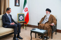 شام کے صدر نے رہبر انقلاب اسلامی سے ملاقات