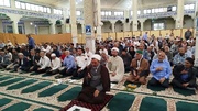 مراسم عزاداری در آستانه رحلت امام خمینی در مصلای نماز جمعه بردسکن