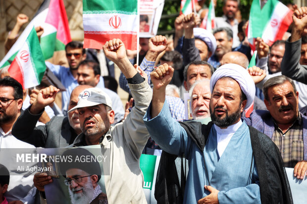 مردم زنجان در محکومیت جنایات رژیم صهیونیستی راهپیمایی کردند
