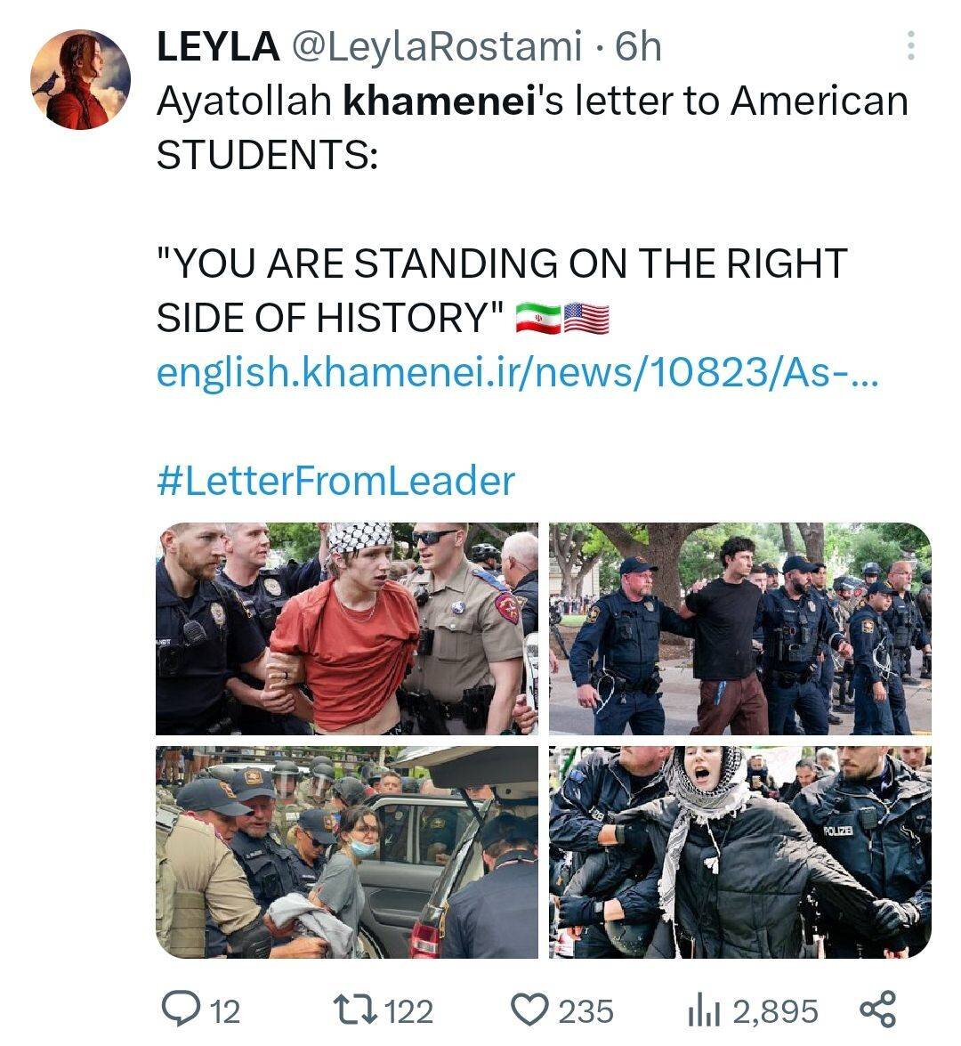 ما به رهبرانی همچون رهبر ایران نیاز داریم