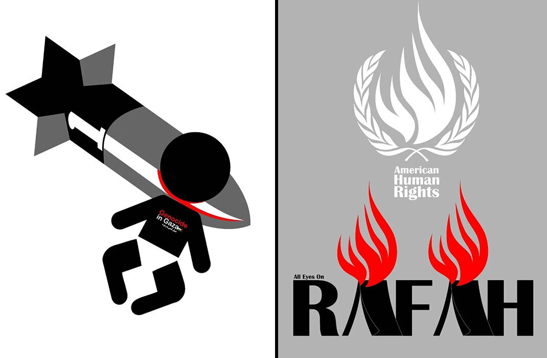 کارتونیست‌ها برای داغ رفح نقش زدند/ رژیم آتش‌افروز زیر ذره‌بین