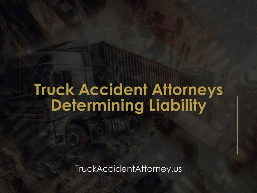 Truck Accident Attorneys in Illinois, Establishing Liability