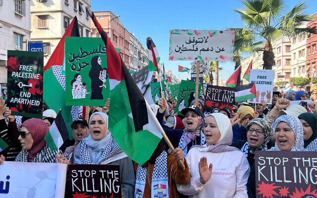 Fas'ta Gazze'ye geniş çaplı destek gösterisi