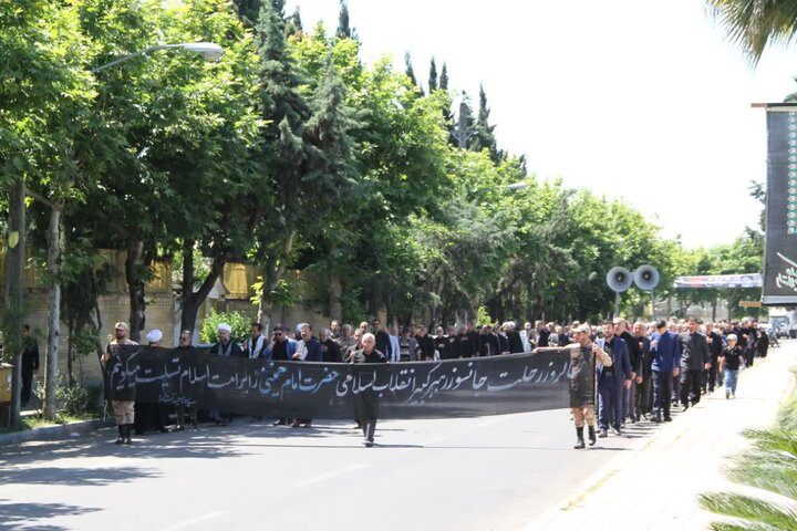 مراسم عزاداری مرزنشینان آستارایی در سالروز رحلت امام خمینی(ره)