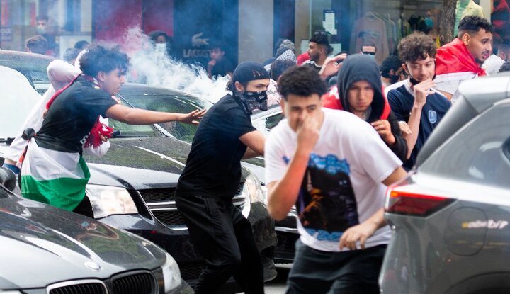 Police fire tear gas on pro-Palestine protest in Montreal