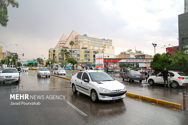 بارش باران در شیراز