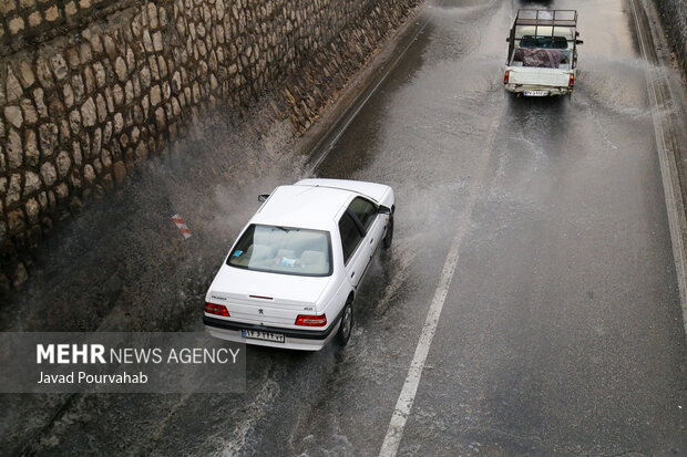 بارش باران در شیراز