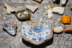 Archaeologic excavation in a street in Hamedan