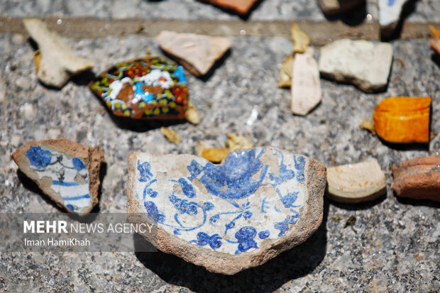 Archaeologic excavation in a street in Hamedan