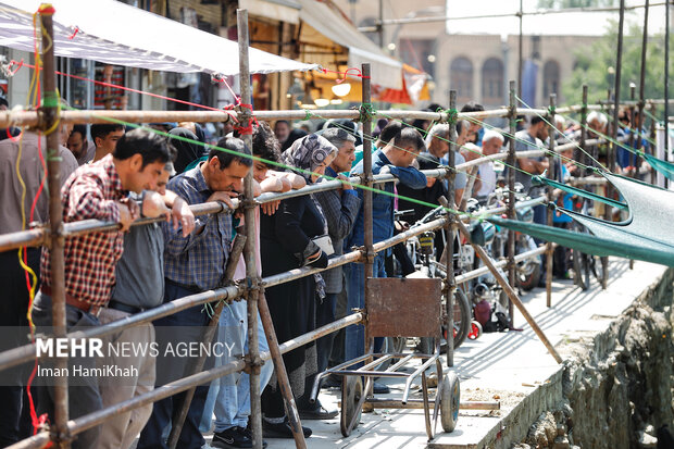 Archaeologic excavation in a street in Hamedan