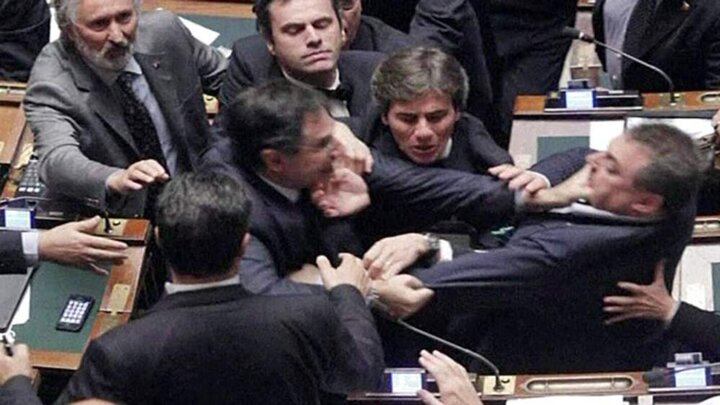 VIDEO: See brawl that broke out in Italian parliament session