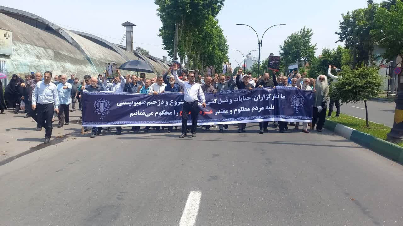 تظاهرات ضد صهیونیستی گیلانی ها در حمایت از مردم غزه آغاز شد