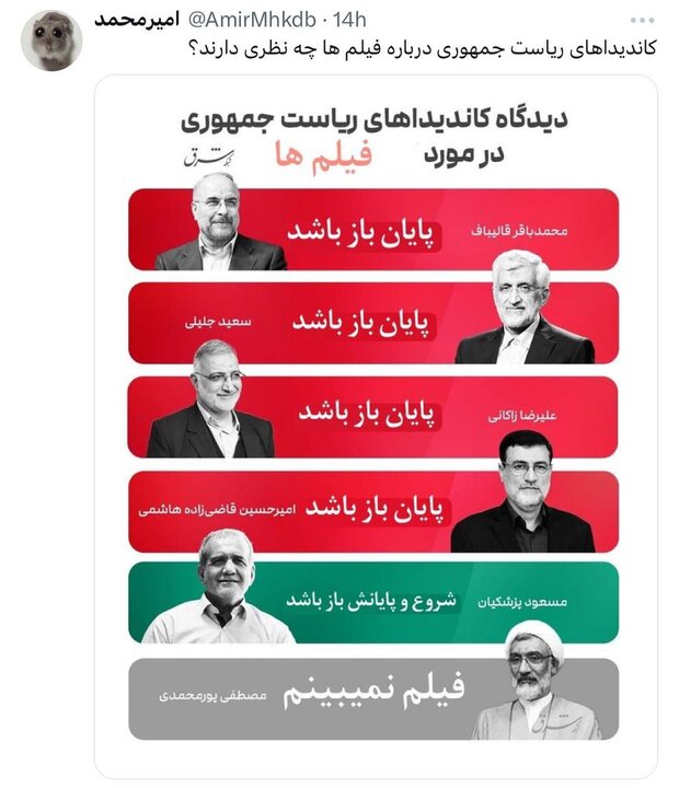 نامزدهای ریاست جمهوری درباره «سوپ» و «همستر» چه می‌گویند؟