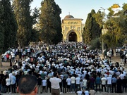 عید قربان در فلسطین؛ حضور گسترده در مسجدالاقصی تا اقامه نماز بر ویرانه‌های غزه