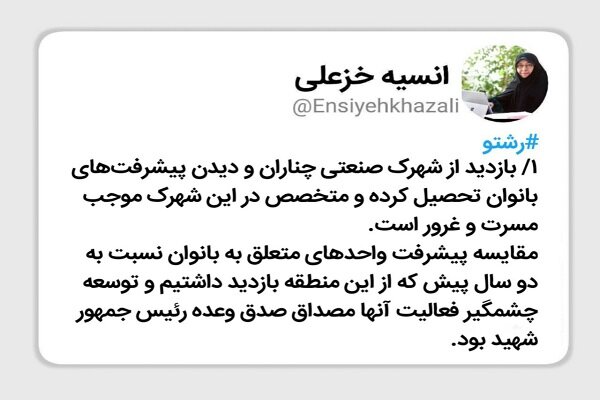 تولید محصولات مشابه خارجی توسط زنان شهرک صنعتی چناران