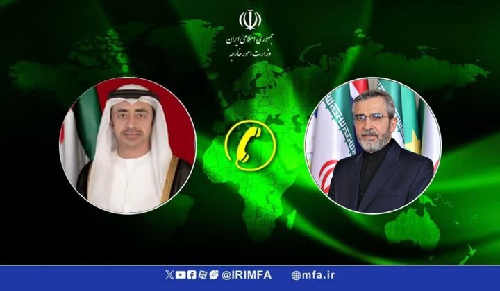 ایرانی عبوری وزیرخارجہ کا عرب امارات کے ہم منصب سے رابطہ، غزہ کے بارے میں گفتگو