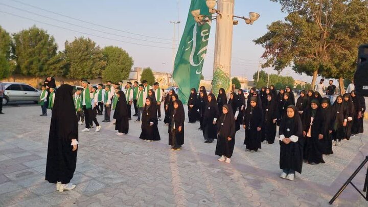 عشرہ امامت کا آغاز، گناوہ میں سبز رنگ کا علوی پرچم لہرایا گیا، تصاویر