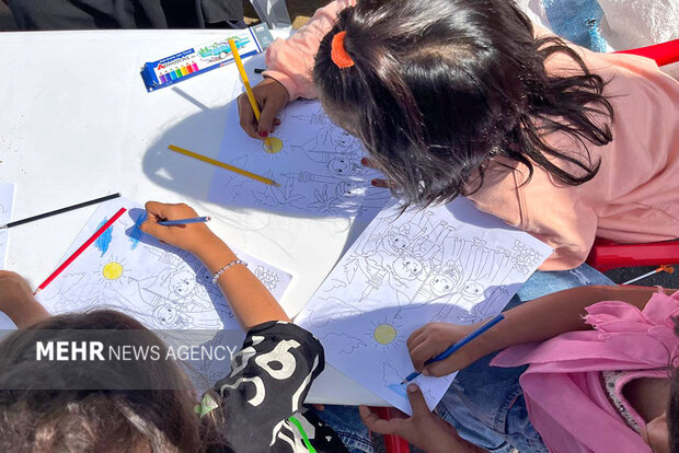 مهمونی کیلومتری غدیر ۱۴۰۳ نقاشی کودکان