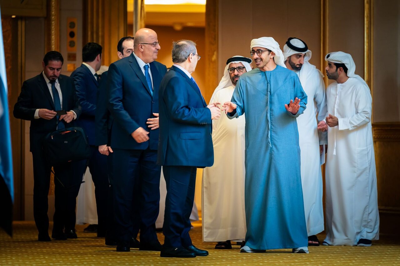 دیدار وزیران خارجه امارات و سوریه در ابوظبی